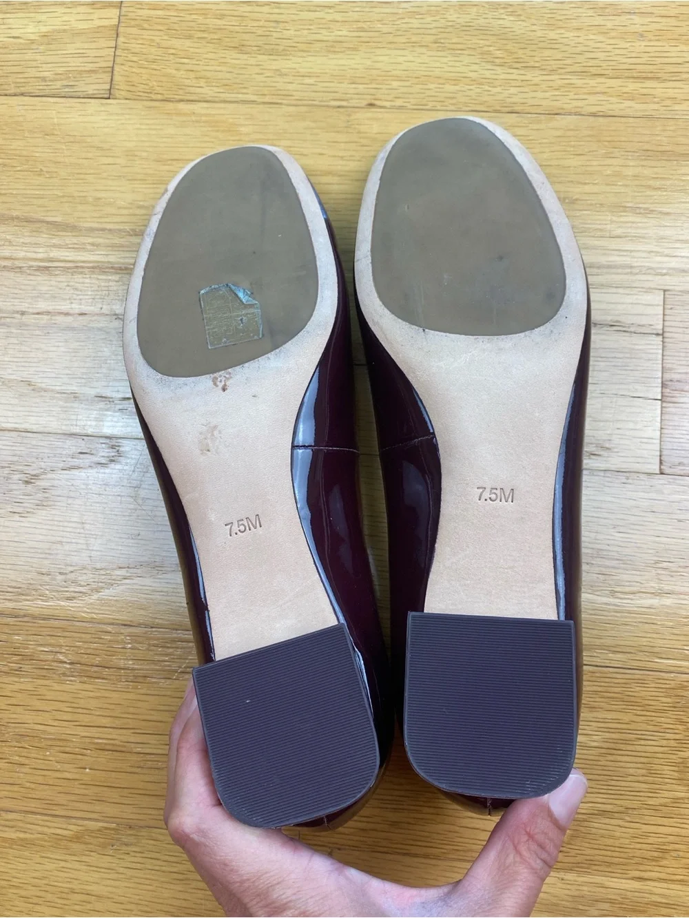 Tory Burch Gigi Pump Soft Patent Leather Low Heels Burgundy Oxblood  Women’s 7.5